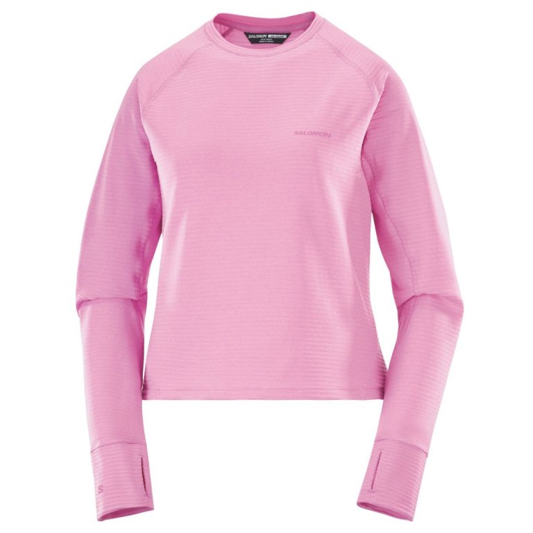 Світшот Salomon Essential Lightwarm CN W - рожевий