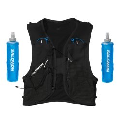 Рюкзак Salomon S LAB Pulsar 3 з флягами - чорний/білий