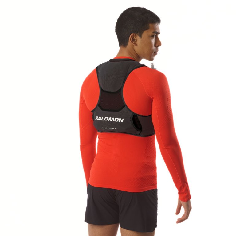 Рюкзак Salomon S LAB Pulsar 3 з флягами - чорний/білий