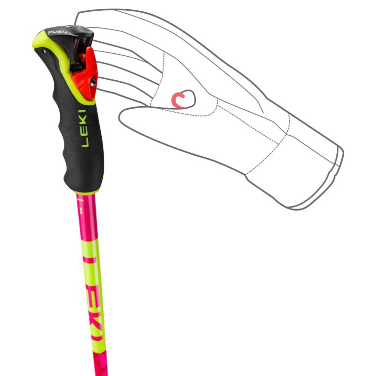 Hole Ski Leki Spitfire 3D - růžová/žlutá