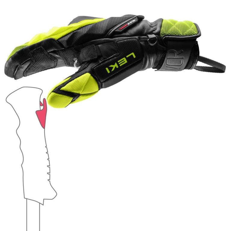 Рукавиці Leki WCR Venom SL 3D Mitt - чорно/жовті