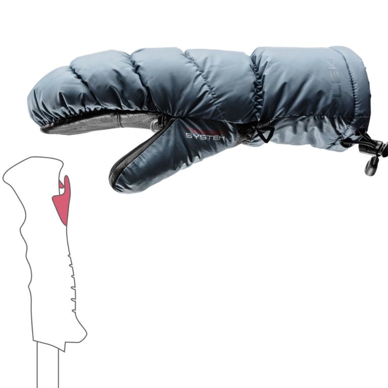 Zjazdové rukavice Leki Glace 3D Mitt W - modrá