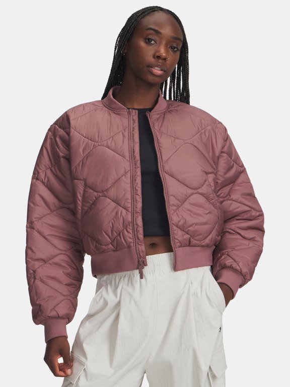 Bunda Under Armour Heritage Bomber Wmn Red