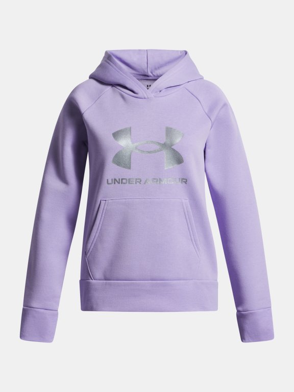 Світшот Under Armour Rival Flc Shimmer Hdy Jr фіолетовий