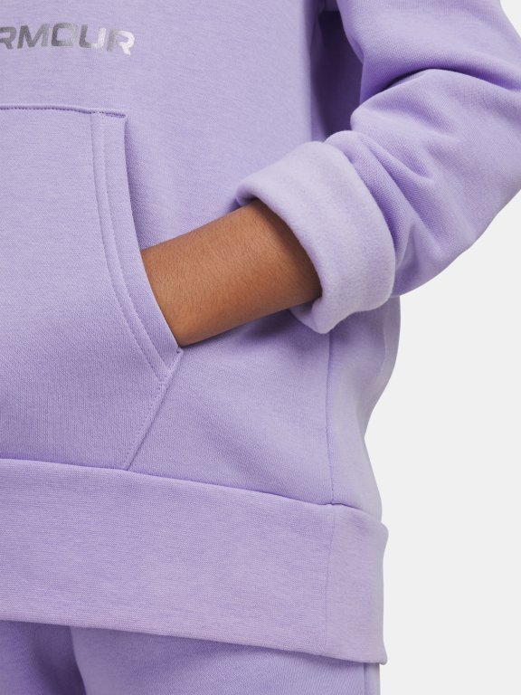 Світшот Under Armour Rival Flc Shimmer Hdy Jr фіолетовий