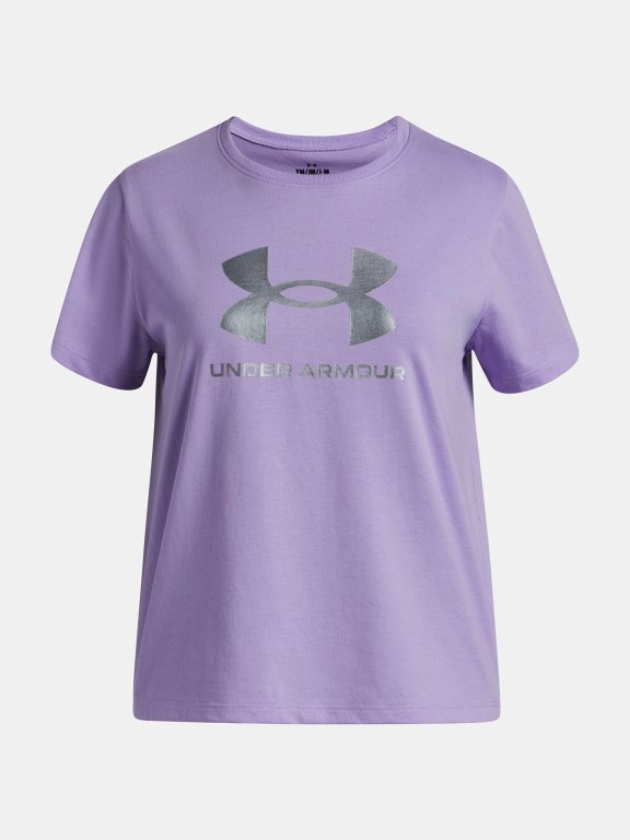 Футболка Under Armour Rival Shimmer SS Jr фіолетова
