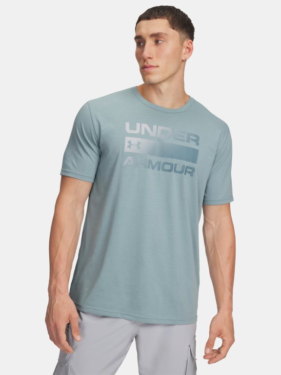 Футболка Under Armour Team Issue Wordmark SS Man Gray Green