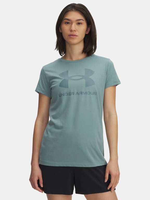 Футболка Under Armour Logo SS Wmn gray green