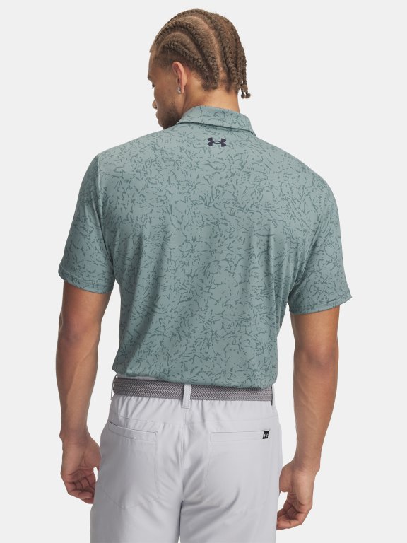 Футболка Under Armour Playoff 3.0 Printed Polo Man Gray Green