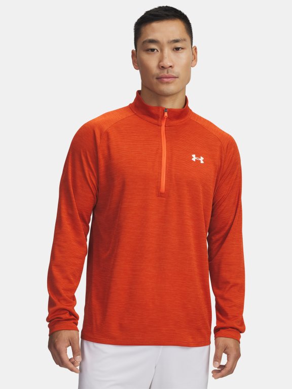 Футболка Under Armour Tech Textured 1/2 Zip помаранчева