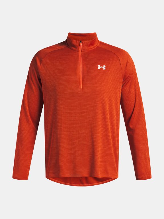 Футболка Under Armour Tech Textured 1/2 Zip помаранчева