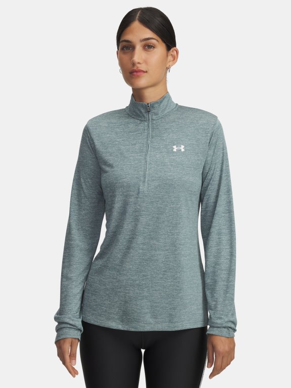 Triko Under Armour Tech 1/2 Zip- Twist Wmn Blue