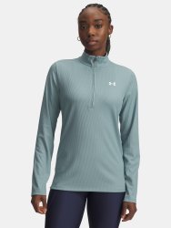 Футболка Under Armour Tech Rib 1/2 Zip Wmn gray green