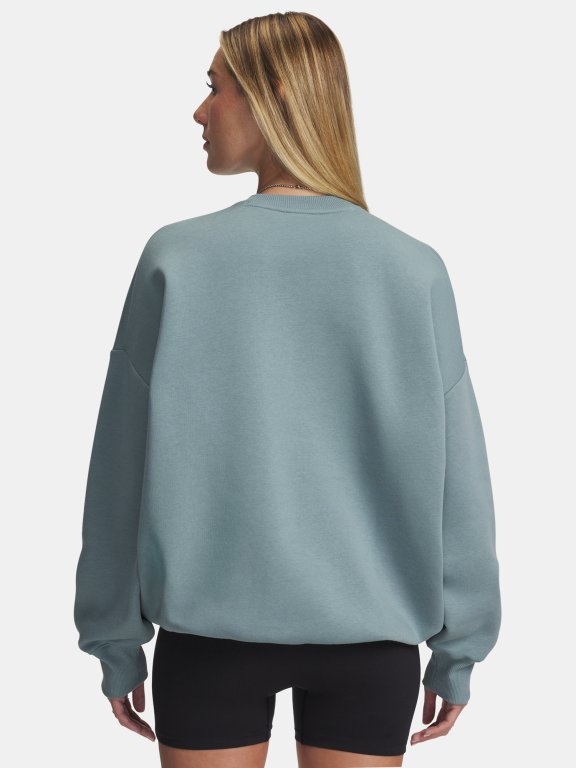 Світшот Under Armour Rival Flc OS Varsity Crew Wmn gray green