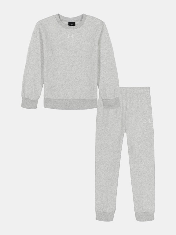 Костюм Under Armour Rival Crewneck Set Jr green/grey