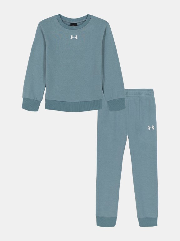 Костюм Under Armour Rival Crewneck Set Jr gray green
