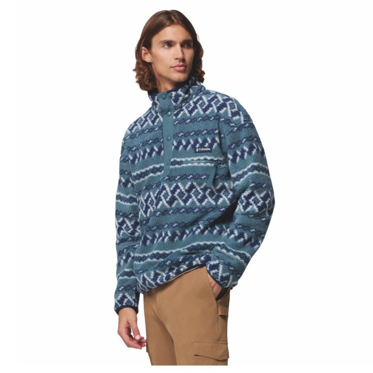 Mikina Columbia Helvetia™ II Printed Half Snap Fleece M - modrá