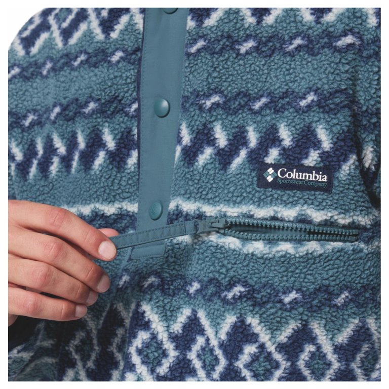 Mikina Columbia Helvetia™ II Printed Half Snap Fleece M - modrá