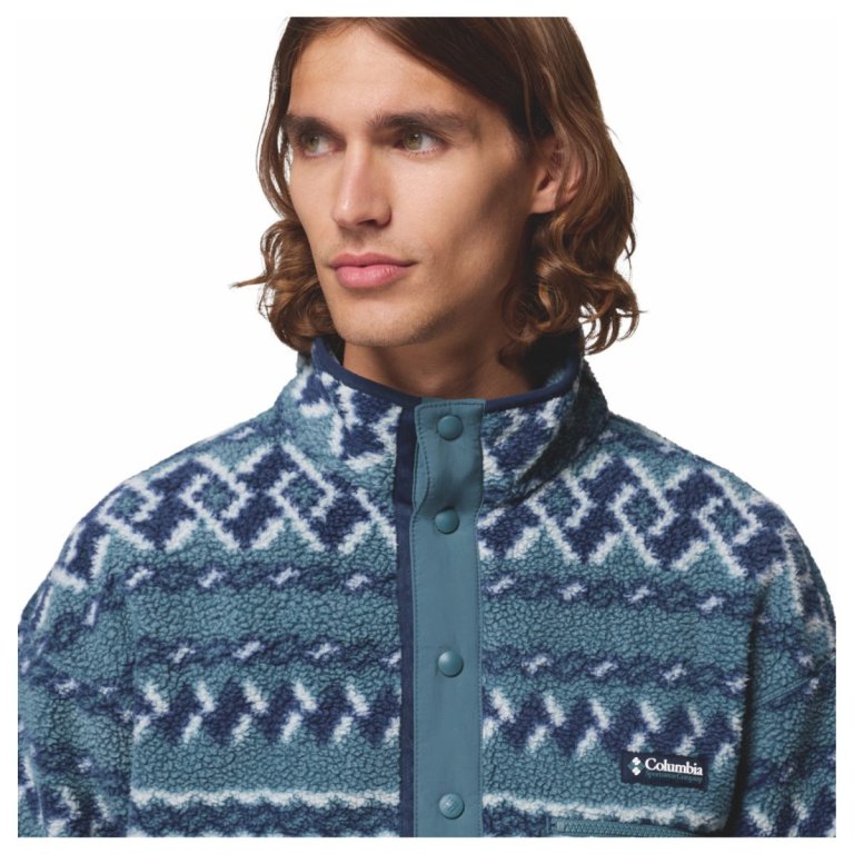 Mikina Columbia Helvetia™ II Printed Half Snap Fleece M - modrá