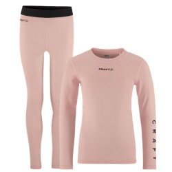 Комплект термобілизни Craft Core Warm Baselayer J - рожевий