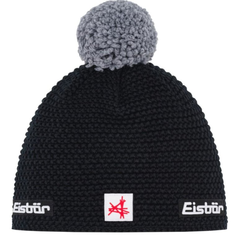 Čepice Eisbär Jamie Pompon MÜ SA - černá/šedá