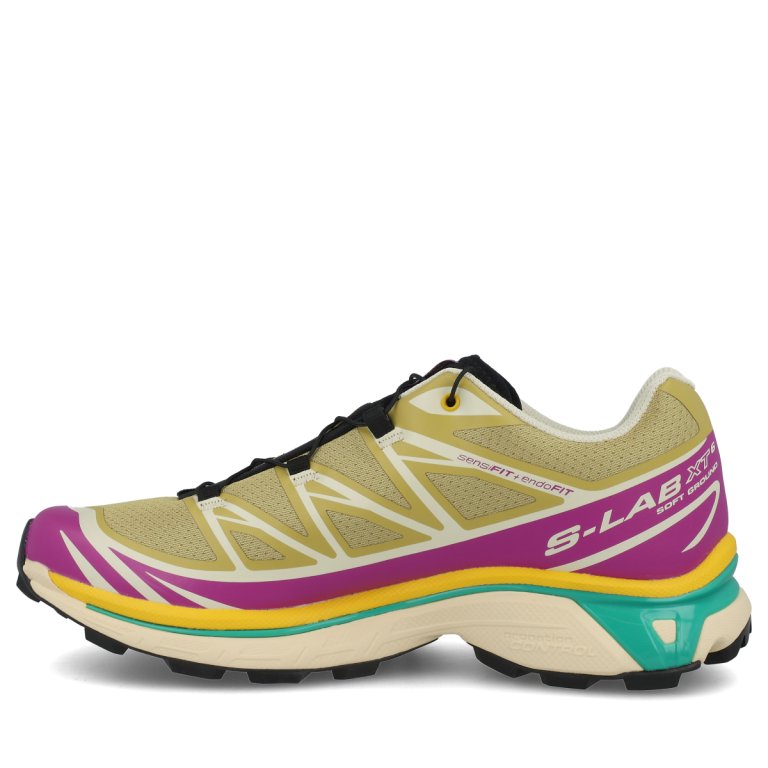 Кросівки Snkrs Salomon XT-6 - жовто/фіолетово/зелені