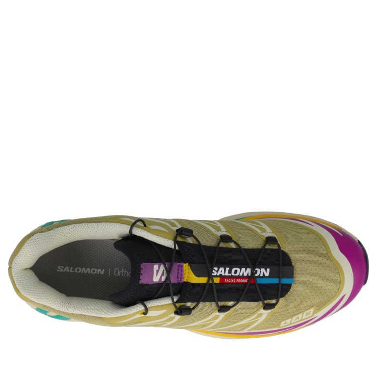 Кросівки Snkrs Salomon XT-6 - жовто/фіолетово/зелені