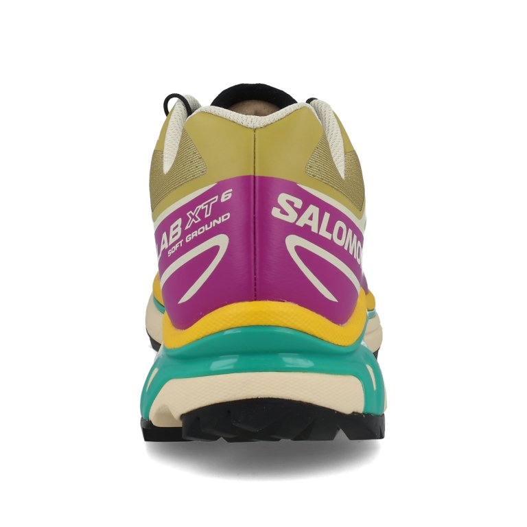 Кросівки Snkrs Salomon XT-6 - жовто/фіолетово/зелені