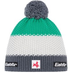 Шапка Eisbär Star Pompon MÜ SA - сіро/зелена