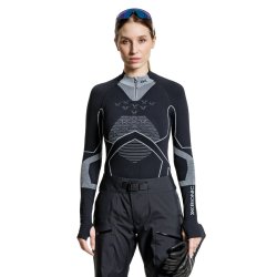 Футболка X-Bionic Energy Accumulator Light Shirt LS 1/2 Zip W - чорна
