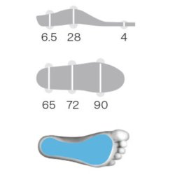 Vložky Sidas 3Feet Eco Winter Low - červená