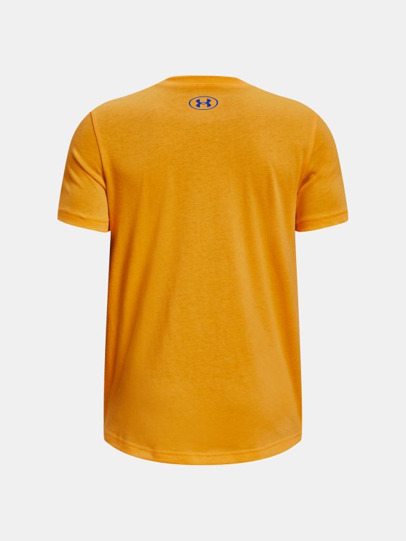 Tričko Under Armour Sportstyle Logo SS Jr - oranžová/modrá