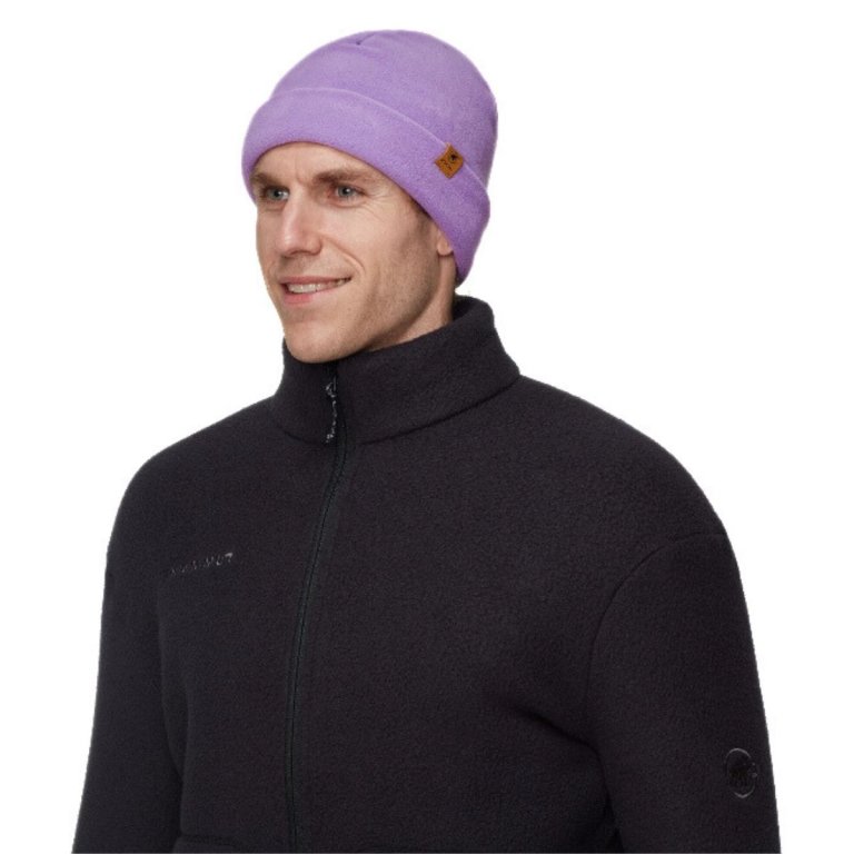 Шапка Mammut Fleece Beanie - фіолетова