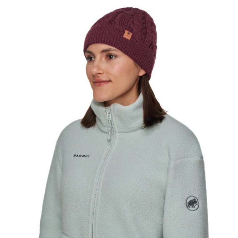 Шапка Mammut Valbella Beanie - бордова
