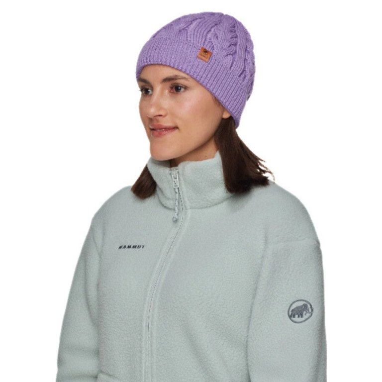 Шапка Mammut Valbella Beanie - фіолетова