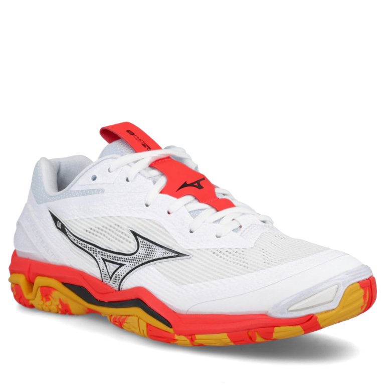 Кросівки Mizuno Wave Stealth 6 - біло/помаранчеві
