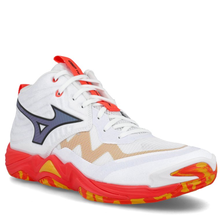 Взуття Mizuno Wave Momentum Elite Mid - біло/помаранчеве