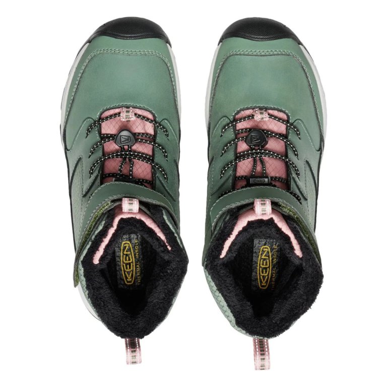 Черевики Keen Skua Winter WP K - зелено/рожеві