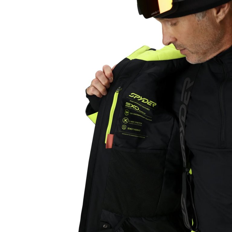 Bunda Spyder Copper Jacket M - čierna/zelená