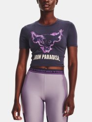 Triko Under Armour Project Rock Disrupt Bull SS Wmn Grey