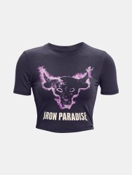 Triko Under Armour Project Rock Disrupt Bull SS Wmn Grey