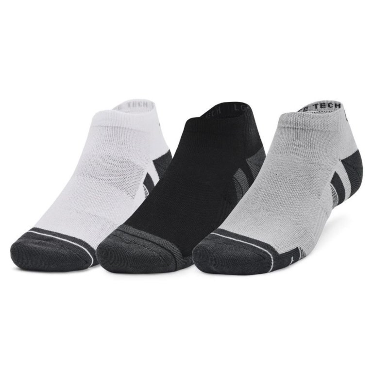 Шкарпетки Under Armour UA Performance Tech 3pk Low Socks - сірий/білий/чорний