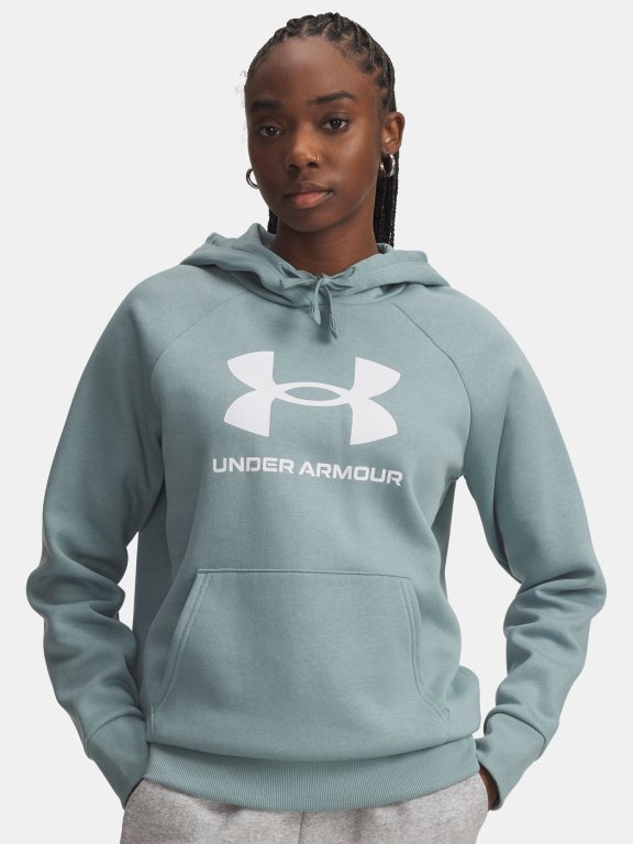 Mikina Under Armour Rival Fleece Big Logo HD Wmn Green