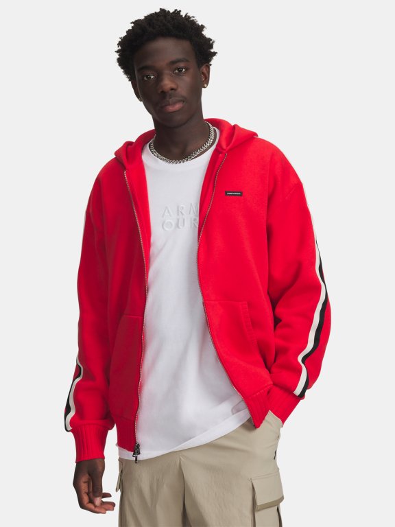 Худі Under Armour Icon Heavy Rib FZ - червоне