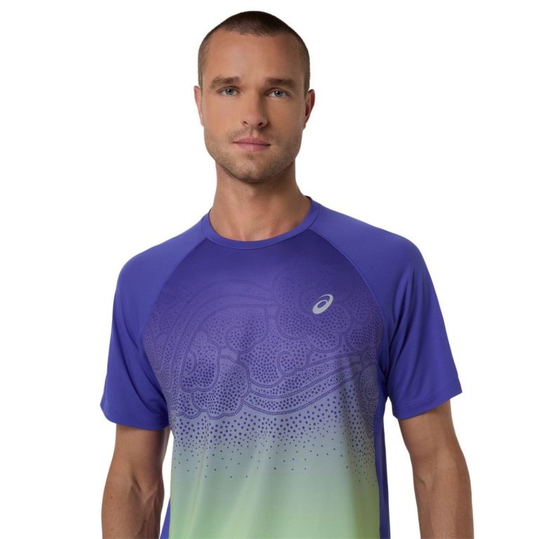Футболка Asics Road Fade SS Top M - фіолетова