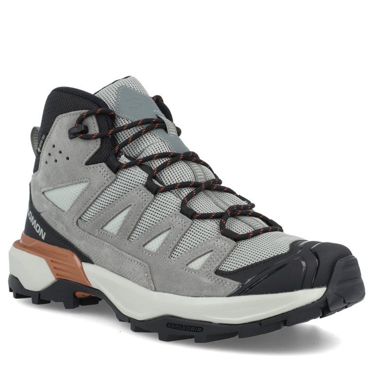 Черевики Salomon X Ultra 360 Leather Mid GTX M - сіро/чорні