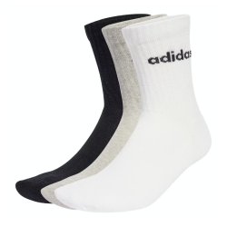 Шкарпетки Adidas Linear Crew Cushioned 6P - чорно/сіро/білі