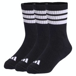 Шкарпетки Adidas 3-Stripes Cuffed Sportswear Crew 3P J Socks - чорно/білі