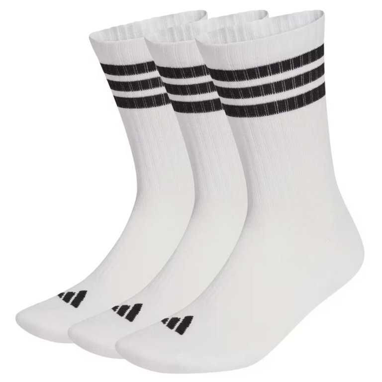 Шкарпетки Adidas 3-Stripes Cuffed Sportswear Crew 3P J Socks - біло/чорні
