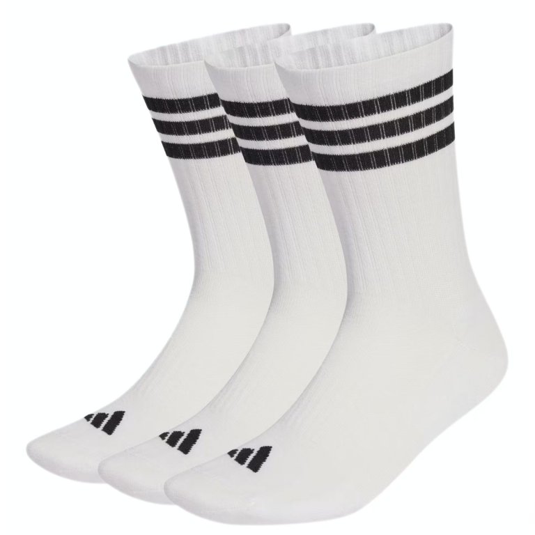 Шкарпетки Adidas 3-Stripes Cuffed Sportswear Crew 3P Socks - білі